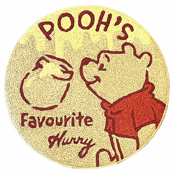 クマのプーさん ハニー ラウンドマット アクセントマット インテリア 玄関