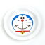 ドラえもん 小皿 フェイスアップ 食器 キッチン ブルー