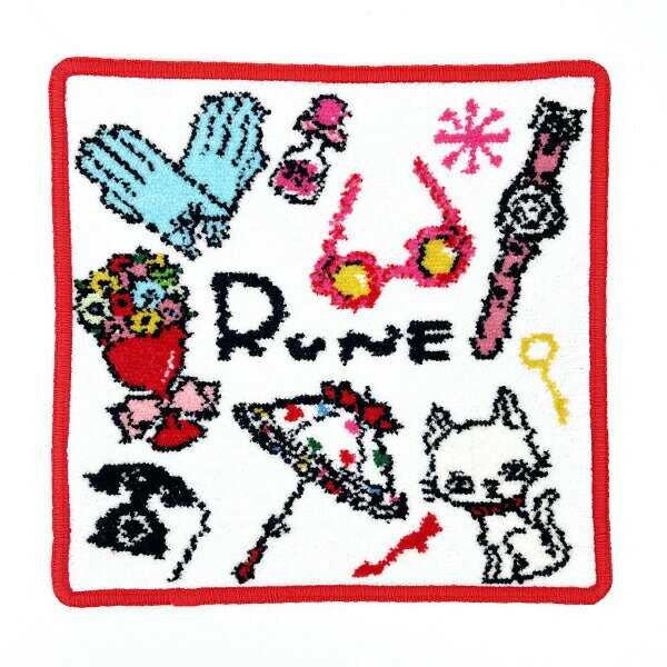 内藤ルネ アイテム シェニール織 ハンドタオル ハンカチ Rune 日本製