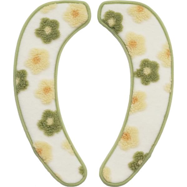 ふわりんこ 貼るだけ便座シート (フラワーグリーン) 花柄 トイレ用品