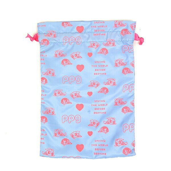 パワーパフガールズ 巾着ポーチ サックス 小物入れ コスメ ポーチ