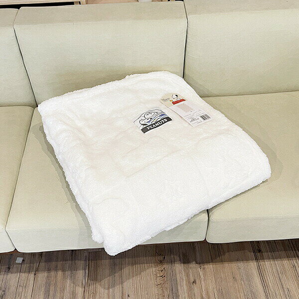 スヌーピー ピーナッツ ニューマイヤー毛布 (アイボリー) 寝具 西川 SNOOPY