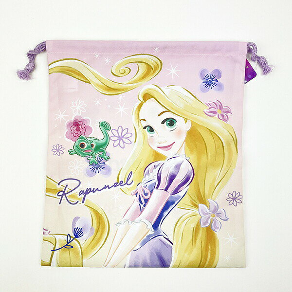ディズニー プリンセス ラプンツェル 巾着(大) ラベンダー スクール キッズ Disney