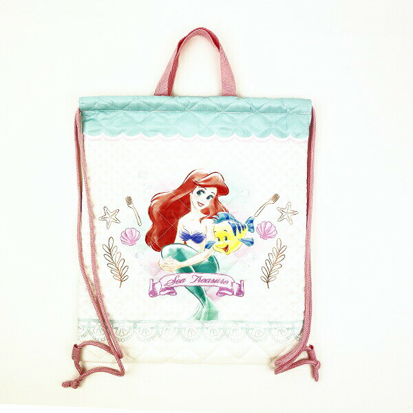 ディズニー プリンセス リトルマーメイド アリエル キルトナップザック ピンク バッグ リュック スクー..