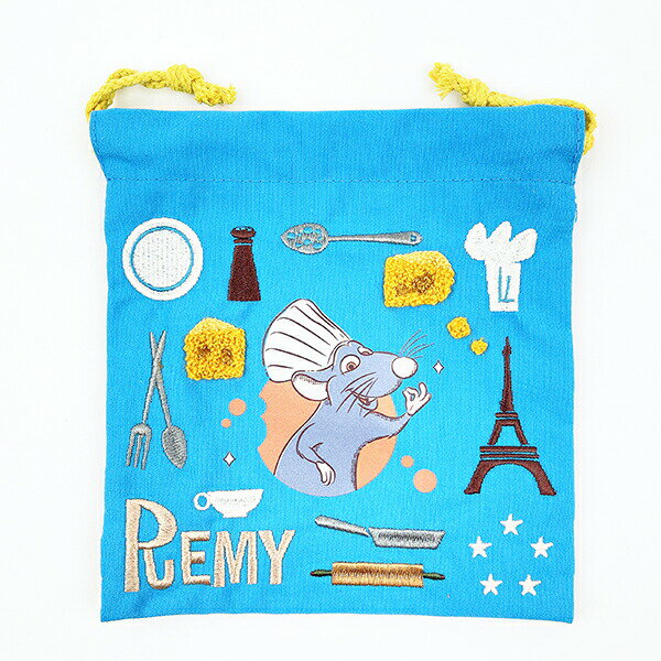 ディズニー レミーのおいしいレストラン クッキングタイム 巾着 ブルー Disney