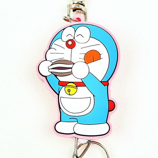 ドラえもん ラバーリールキーホルダー どら焼き(にっこり) キャラクターグッズ