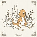 ポケットモンスター ヒトカゲ アートパネル ボタニカル インテリア ポケモン 日本製