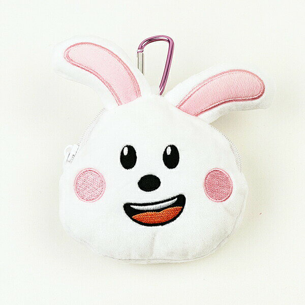 たべっ子どうぶつ THE MOVIE カラビナ付きぬいぐるファスナーマスコット うさぎちゃん ポーチ 小物入れ