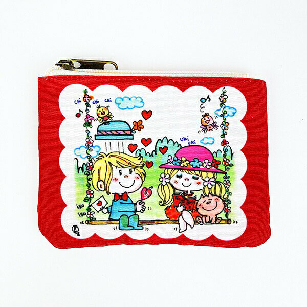 水森亜土 ブランコ ティッシュポーチ レッド