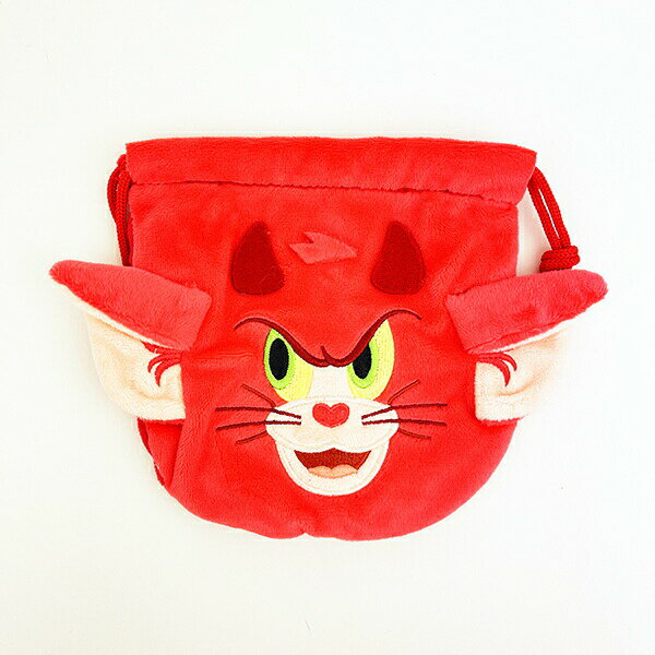 トムとジェリー 悪魔トム ぬいぐるみ巾着 巾着袋