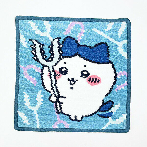 ちいかわ ハチワレ シェニール織 タオルハンカチ（ブルー） さすまたのサムネイル