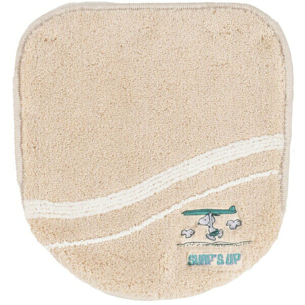 スヌーピー トイレ兼用フタカバー サーフ ベージュ トイレ用品 SNOOPY