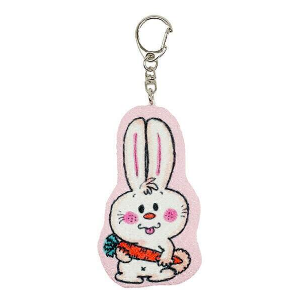 水森亜土 キーホルダー うさぎにんじん 日本製