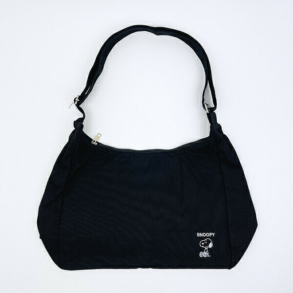 スヌーピー ショルダーバッグ 帆布 ブラック SNOOPY