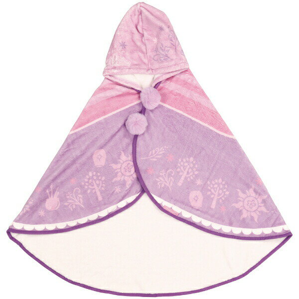 ディズニープリンセス ラプンツェル 吸水速乾フード付き バスポンチョ バスタオル キッズ Disney