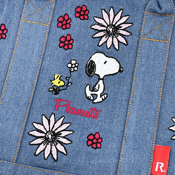 スヌーピー 刺繍ランチトートバッグ サックス ROOTOTE ルートート コラボ SNOOPY ...