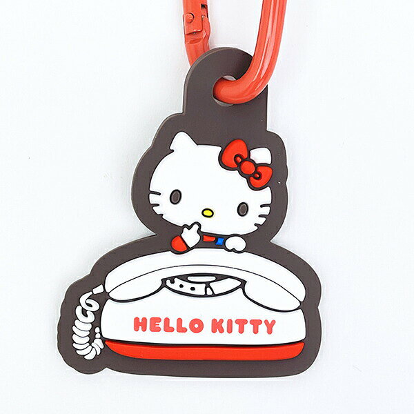 サンリオ ハローキティ ラバーマスコット付きカラビナ 電話 Sanrio キャラクターグ...