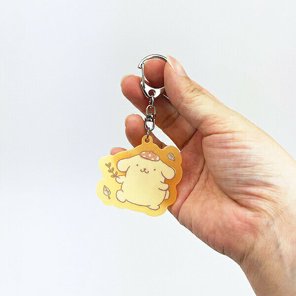 サンリオ ポムポムプリン 蓄光アクリルキーホルダー Sanrio