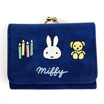 ミッフィー Miffy コンパクト財布 ワッペンシリーズ NV 財布 ミニ財布 ネイビー グッズ (MCOR) 送料込み