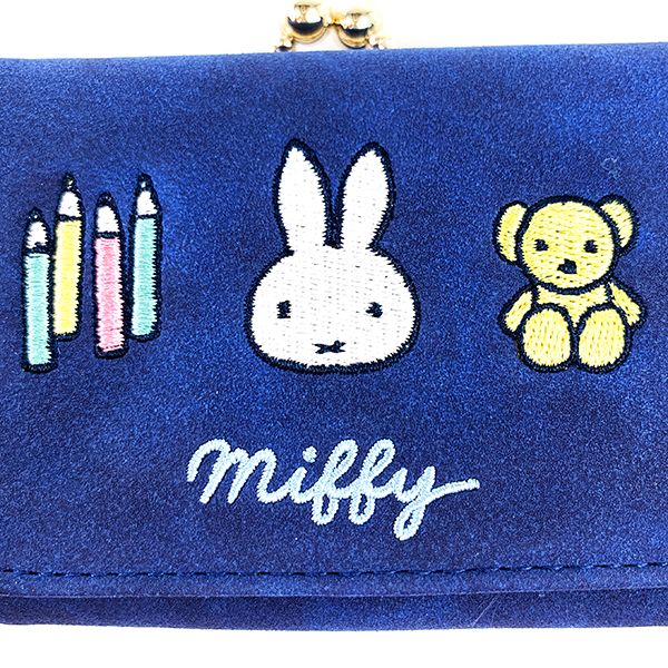 ミッフィー Miffy コンパクト財布 ワッペンシリーズ NV 財布 ミニ財布 ネイビー グッズ (MCOR) 送料込み
