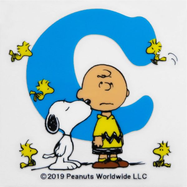 スヌーピー PEANUTS イニシャルステッカー SNOOPY C ステッカーシール 送料込み