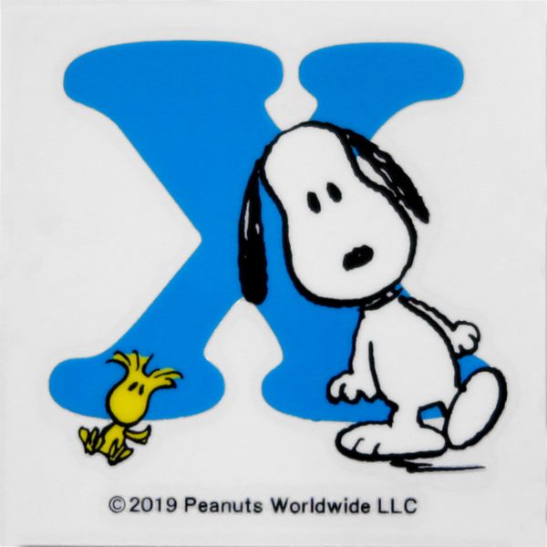 スヌーピー PEANUTS イニシャルステッカー SNOOPY X ステッカーシール 送料込み