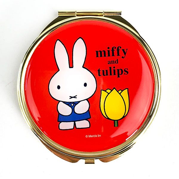 ミッフィー チューリップ miffy and tulips ミラー RD コンパクトミラー 手鏡 レッド グッズ (MCOR)(MCD) 送料込み