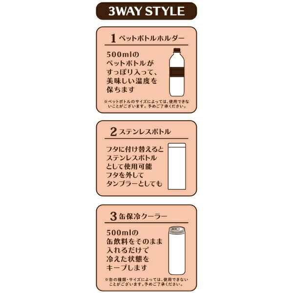 SWIMMER 3WAYマルチステンレスボトル アイスクリーム 水筒 スイマー ペットボトル...
