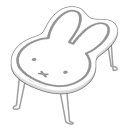 ミッフィー miffy ダイカットミニテーブル（ミッフィー） ホワイト ナガノファクトリー 日本製 送料込み
