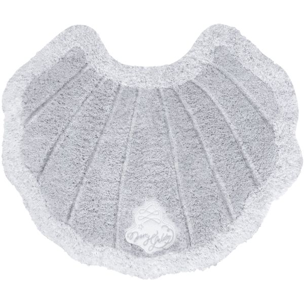 メリージェラート 貝 インテリアマット 「シェル」 トイレマット グレー 送料込み