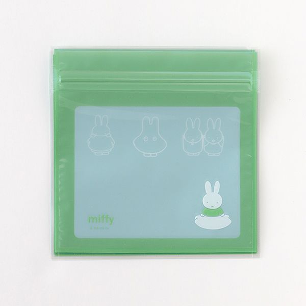 ミッフィー miffy ジッパーバッグ（obake） GREEN FLASH 送料込み