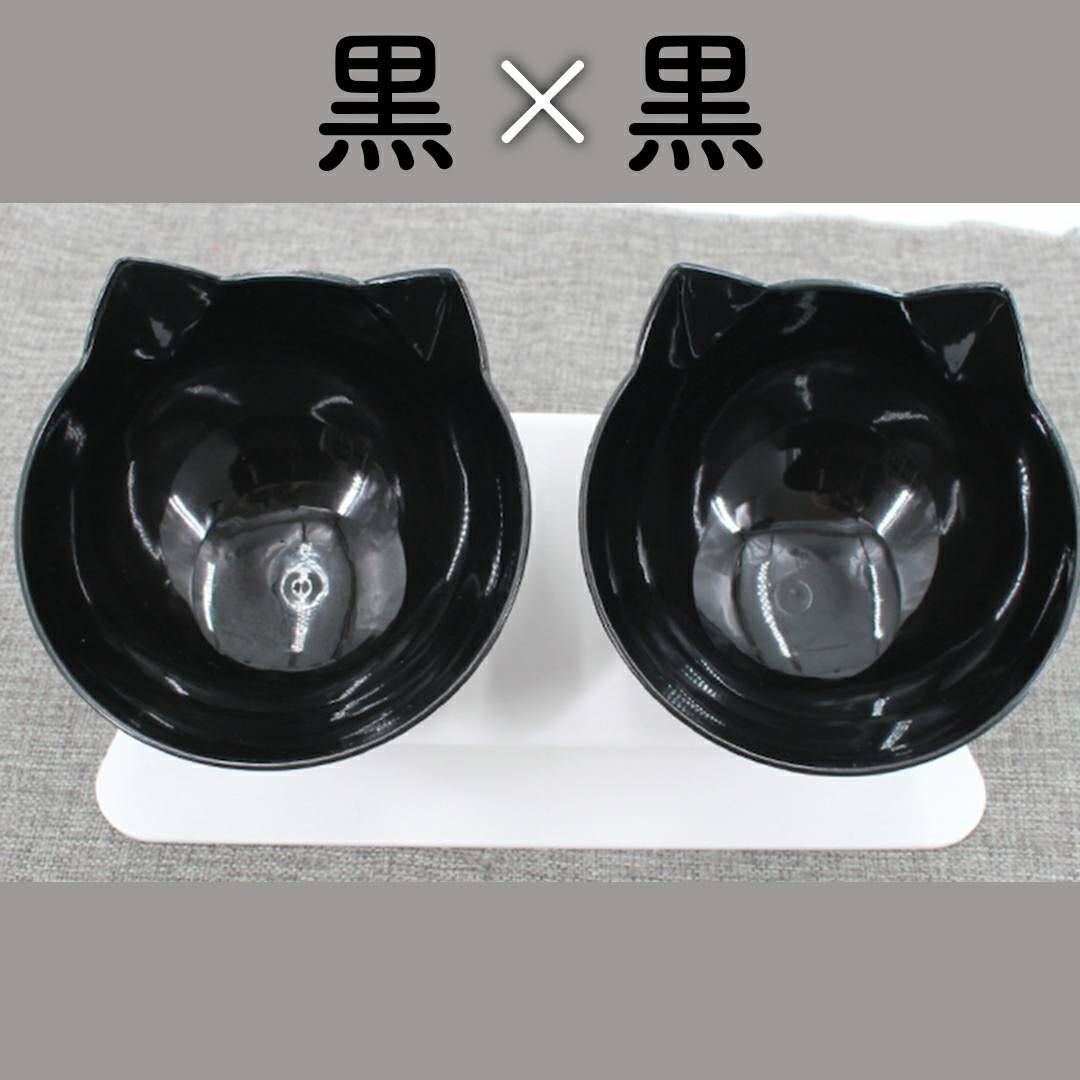 フードボウル 猫 犬 食器 餌入れ エサ 餌 水皿 食べやすい 餌台 餌皿 高さ 傾斜 器 おしゃれ ペット 台 フードディスペンサー早食い防止 スタンド 給水器 ダブル