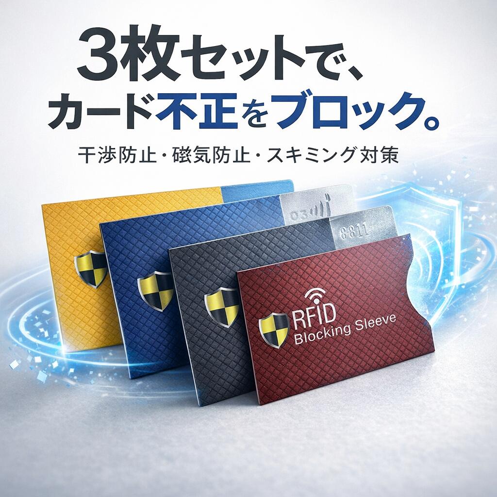 スキミング防止 カードケース マイナンバーカード ケース 磁気防止 カード シート 3枚セット RFID 防犯 旅行 クレジットカード