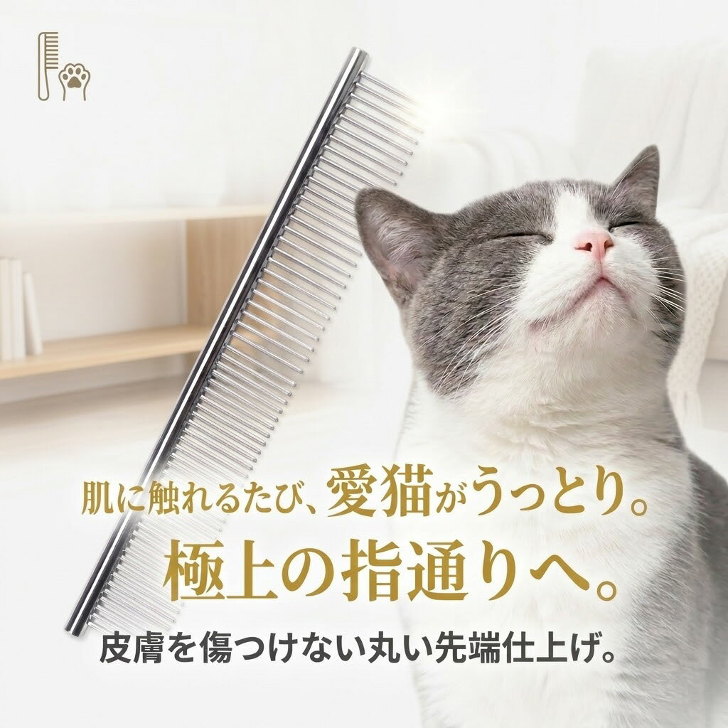 Rakuten - 【5/9 20:00-23:59全品100円オフ&全品P5倍！】犬 コーム ペットコーム 猫 トリミング くし 犬用 猫用 ステンレス ブラシ グルーミング 抜け毛取り もつれ毛 トリマー