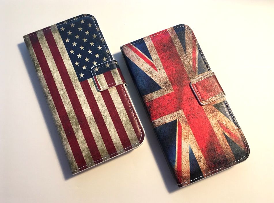 iPhone7 iPhone8 手帳型ケース フリップ PUレザー 国旗 フラッグ アメリカ USA イングランド イギリス UK 米 英 レトロ かっこいい