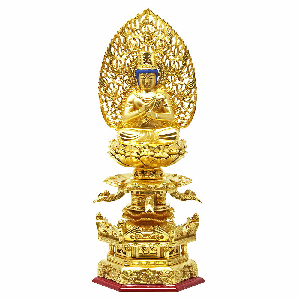 【本日ポイント5倍】仏像 大日如来 木製 総金箔 飛天光背 京型 ケマン座 2寸 2.5寸 3寸 【適合宗派：真言宗】