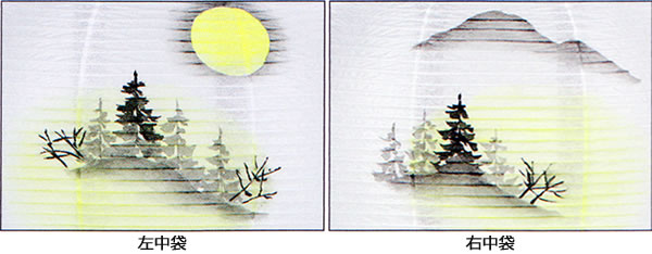 盆提灯 盆ちょうちん 大内行灯 お盆 新盆 初盆 御供 二重芙蓉 10号 「芙蓉に桔梗」 絹張 二重 一対柄 OZ-551D【イベント期間中 P5倍！】 ankado-10002235 仏壇仏具のまごころショップ安伽堂 サンプル画像2