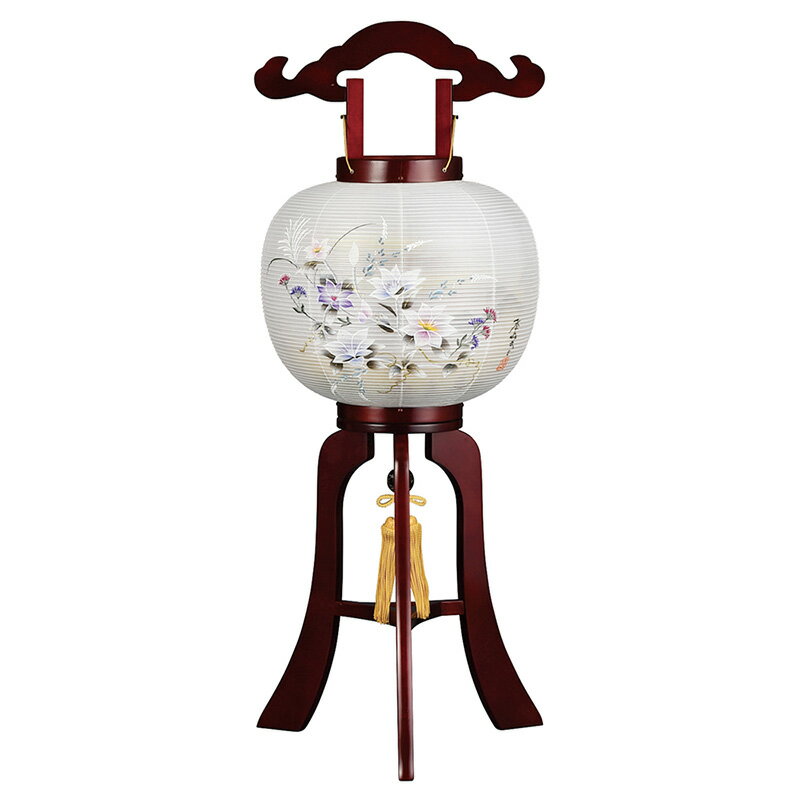 Bon Paper Lanterns - 盆提灯 盆ちょうちん 大内行灯 お盆 新盆 初盆 御供 MG絆（きずな）行灯 10号 絹張 二重 YT-1783