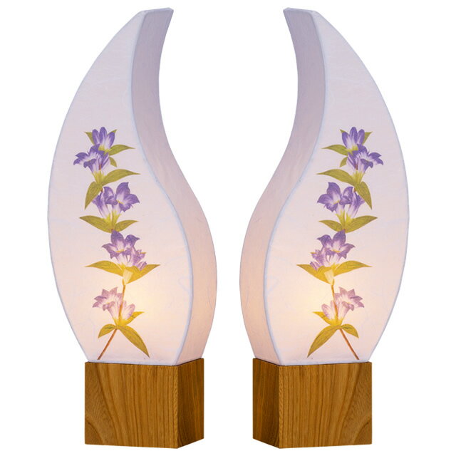 盆提灯 盆ちょうちん インテリア提灯 モダン行灯 お盆 新盆 初盆 御供 和照灯 一対柄 GK-2938