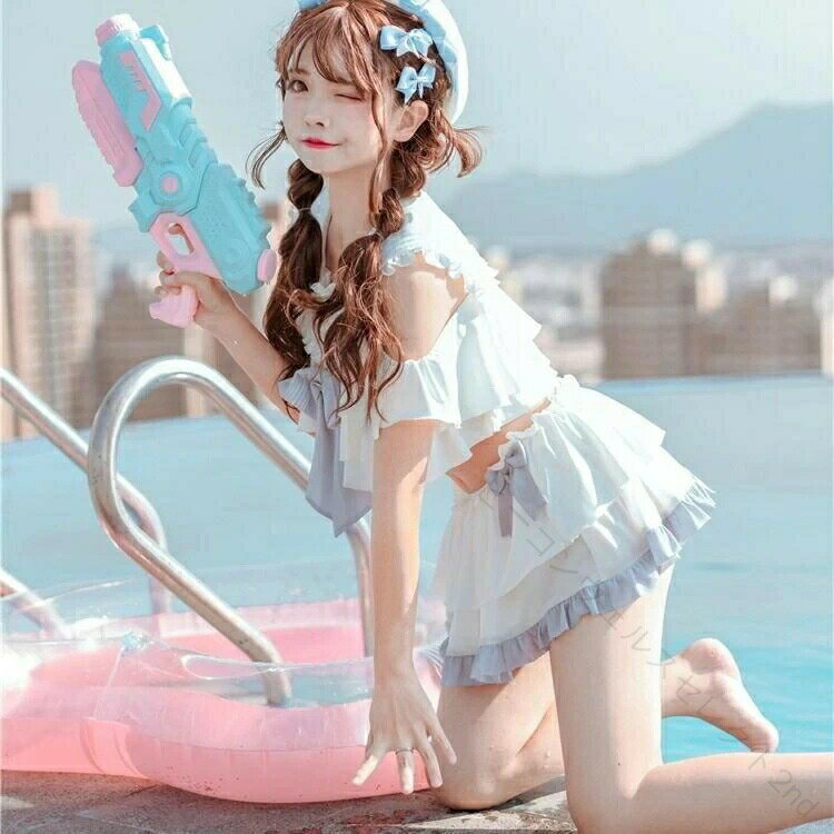 Rakuten - 2025 新作 2点セット セーラー服 水着 レディース 夢 かわいい ゆめ萌 ママ 水着 コスプレ 地雷系 韓国系 原宿 可愛い 夏季 セクシー ビキニ 体型カバー 痩せ 盛れる 春夏 新婚旅行 温泉 海辺 リゾート プール 女の子 学生 水着 ミニスカート
