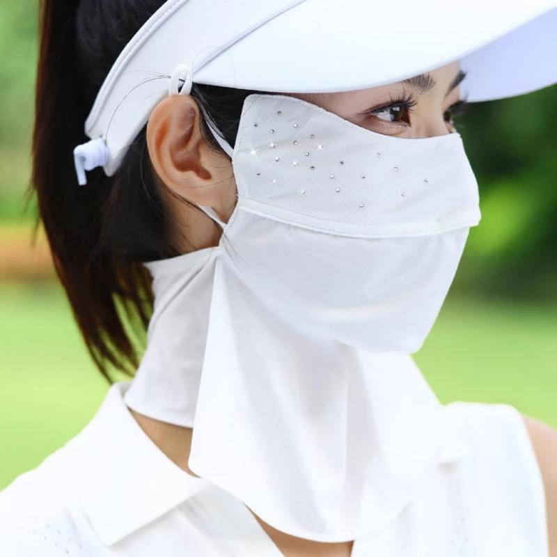 Other - フェイスカバー レディース ゴルフ 接触冷感 UVカット 日焼け防止 通気性抜群 耳掛けタイプ 首までカバー スポーツ アウトドア マスク