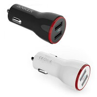 Anker PowerDrive 2 カーチャージャー (24W / 4.8A 2ポートUSB) 【PowerIQ & VoltageBoost搭載 / PSE認証済】 (ブラック/ホワイト)