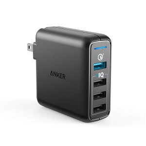 急速充電器 Anker PowerPort Speed 4 USB急速充電器 QC3.0搭載 43.5W 4ポート ACアダプタ iPhone、iPad、Android各種対応