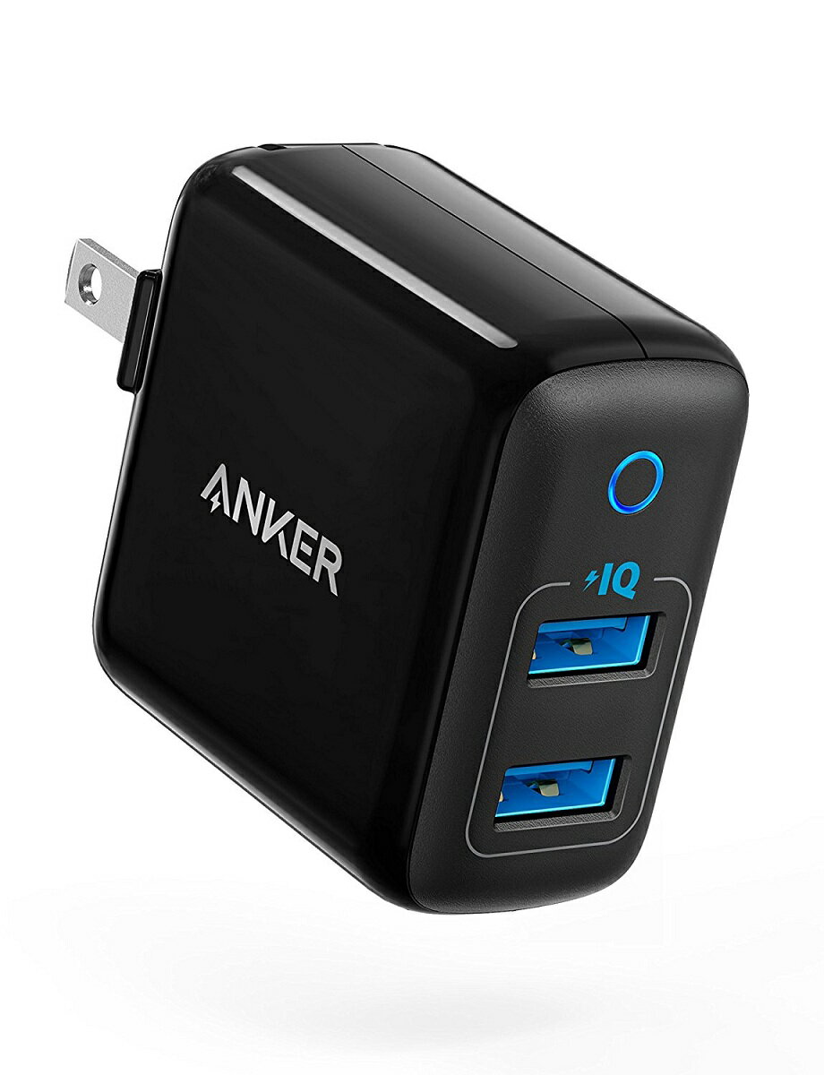 ֵ®Ŵ Anker PowerPort II - 2 PowerIQ USB®Ŵ 24W 2ݡACץޤ߼ץ饰 / PowerIQ / ιԤ˺ŬiPhone & Androidбפ򸫤