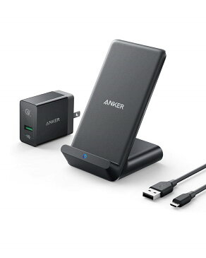 ワイヤレス充電器 Anker PowerWave 7.5 Stand（7.5W ワイヤレス充電器）【Quick Charge 3.0対応急速充電器付属 / PSE認証済】iPhone X / 8 / 8 Plus、Galaxy各種対応