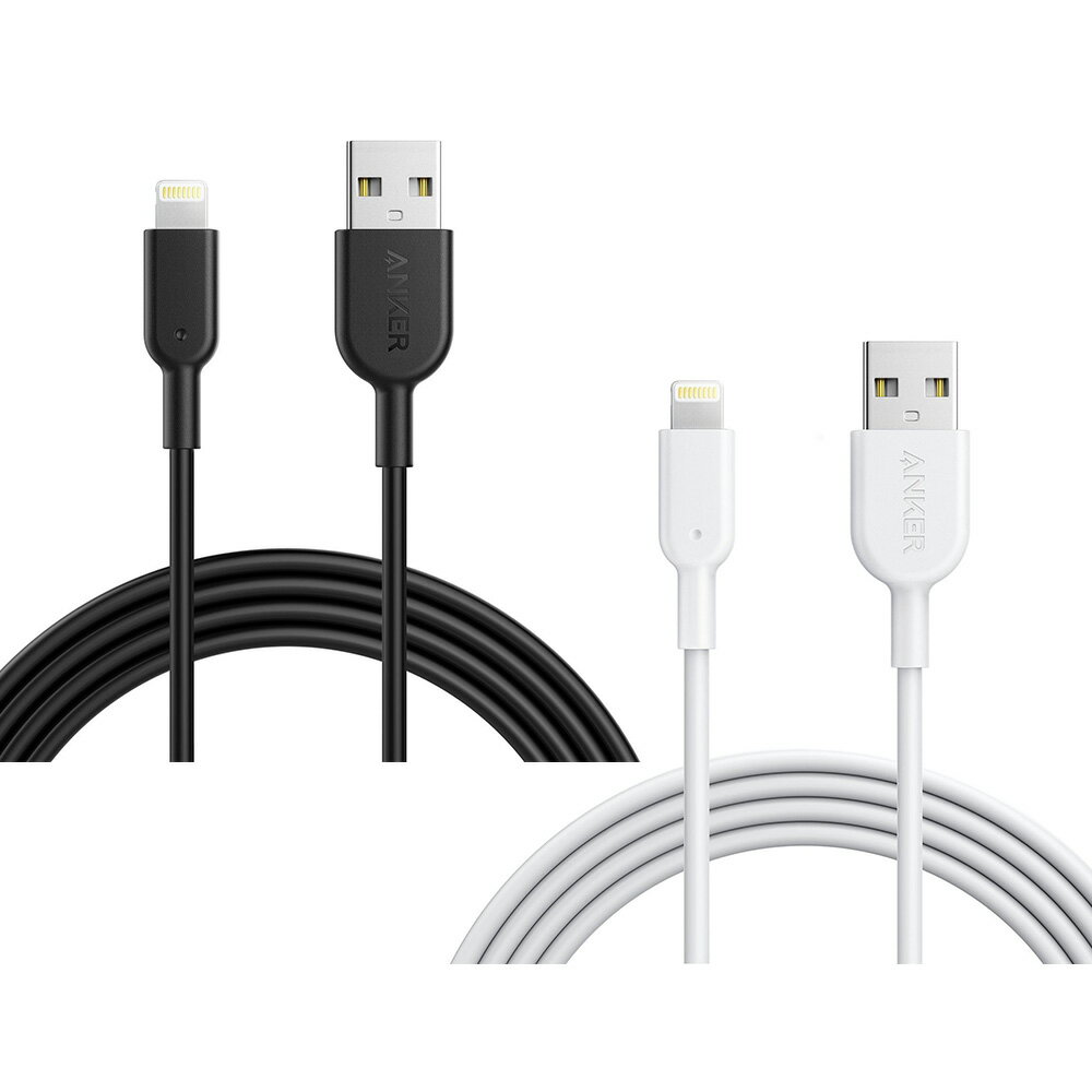 Anker iPhone充電ケーブル PowerLine II ライトニングケーブル MFi認証 超高耐久 iPhone 13 / 13 Pro / 12 / SE(第2世代) / iPad 各種対応 1.8m ブラック・ホワイト