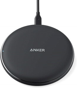 Anker PowerWave 10 Pad (改善版), ワイヤレス充電器 Qi 認証 iPhone 11 / 11 Pro / 11 Pro Max/SE（第2世代） / XS/XS Max/XR/X / 8 / 8 Plus/Airpods 2 / Airpods Pro/Galaxy LG 対応 5W & 7.5W & 10W 出力 ブラック