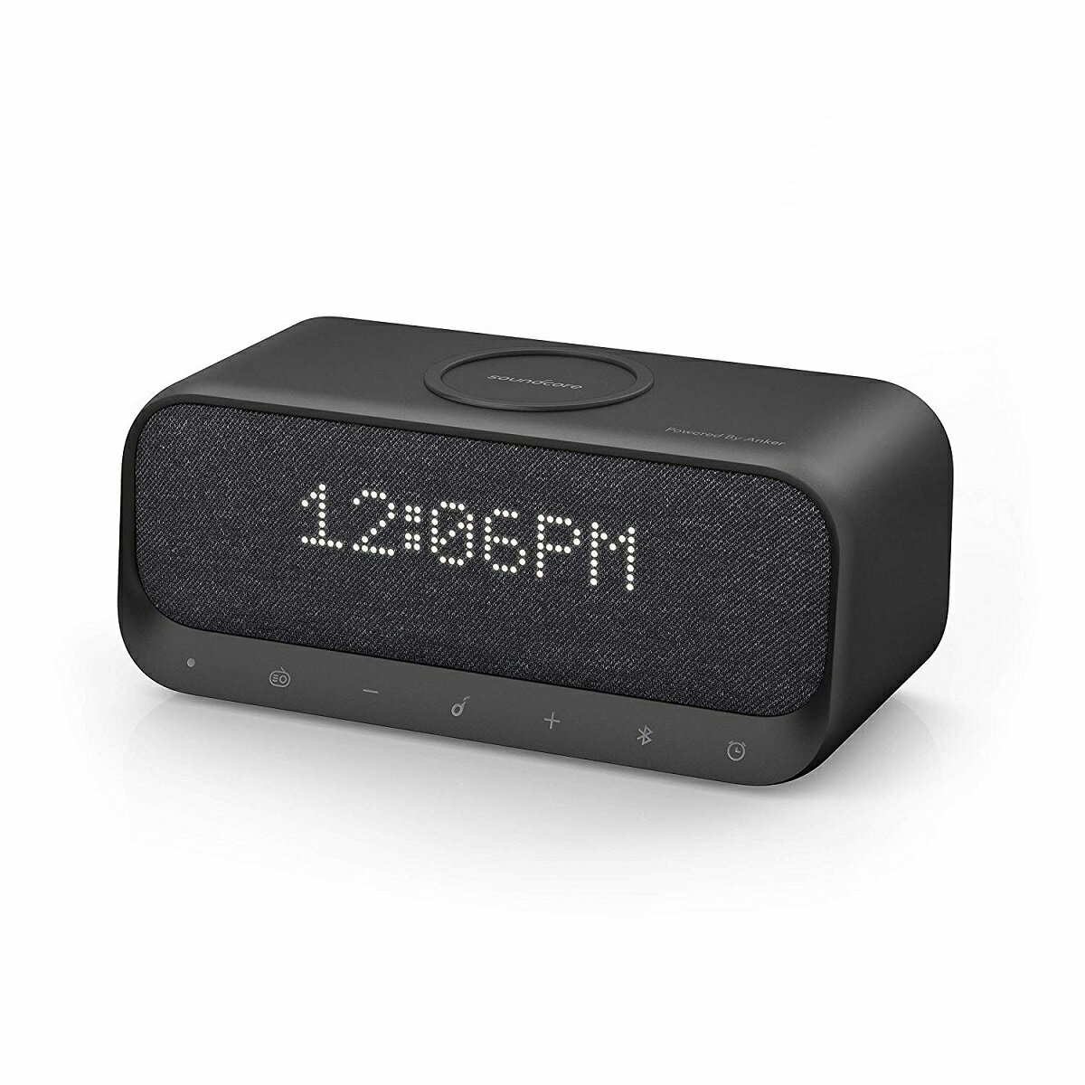 Anker Soundcore Wakey Qi 対応 Bluetooth スピーカー ワイヤレス充電器 高音質 ラジオ 目覚まし時計 10W出力 iPhone & Android対応 デュアルドライバー ステレオサウンド