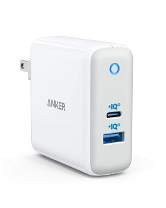 急速充電器 Anker PowerPort Atom III (Two Ports) (PD対応 60W USB-C 急速充電器)【GaN (窒化ガリウム) 採用 / PSE認証済 / PowerIQ 3.0搭載 /PowerIQ 2.0搭載 / Power Delivery対応 / コンパクトサイズ 】