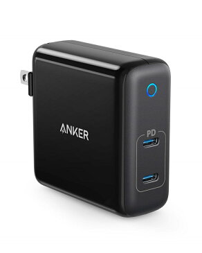 Anker PowerPort Atom PD 2(PD対応 60W 2ポート USB-C急速充電器)【PSE認証済/Power Delivery対応/GaN (窒化ガリウム) 採用/コンパクトサイズ/折りたたみ式プラグ搭載】iPhone XS/XS Max/XR/X、Galaxy S9 / S9+、MacBook、その他USB-C機器対応 (ホワイト)
